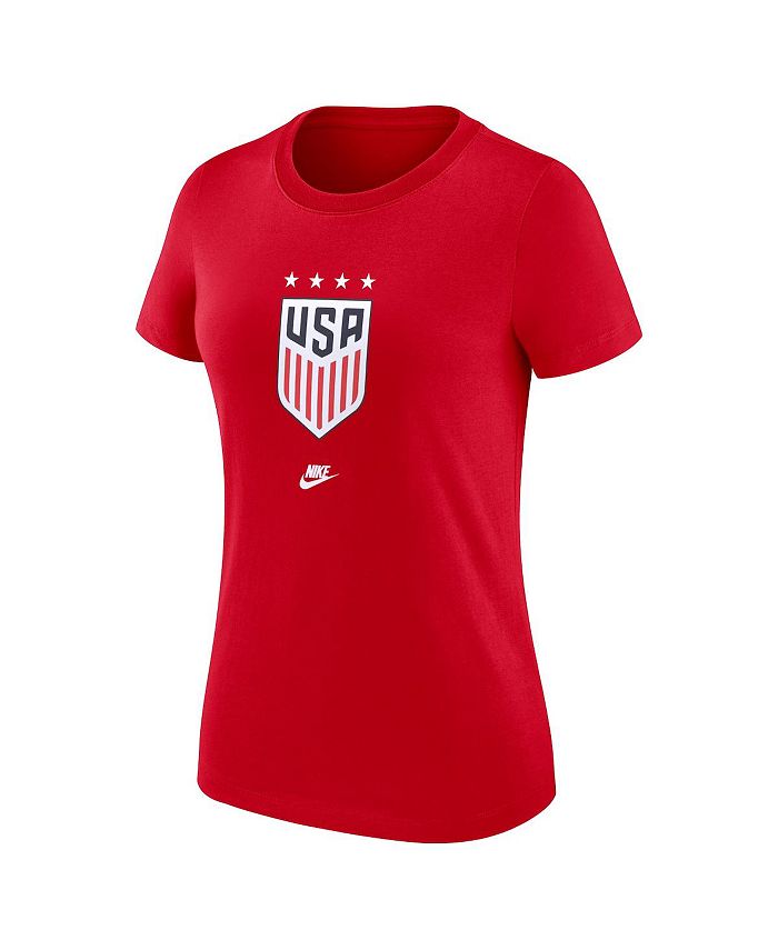 Nike Women's Red USWNT Evergreen Crest Logo Tshirt Macy's