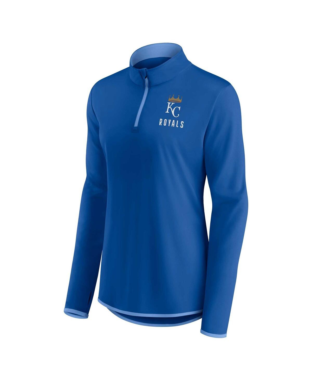 Fanatics Women's  Royal Kansas City Royals Worth The Drive Quarter-zip Jacket In Royal