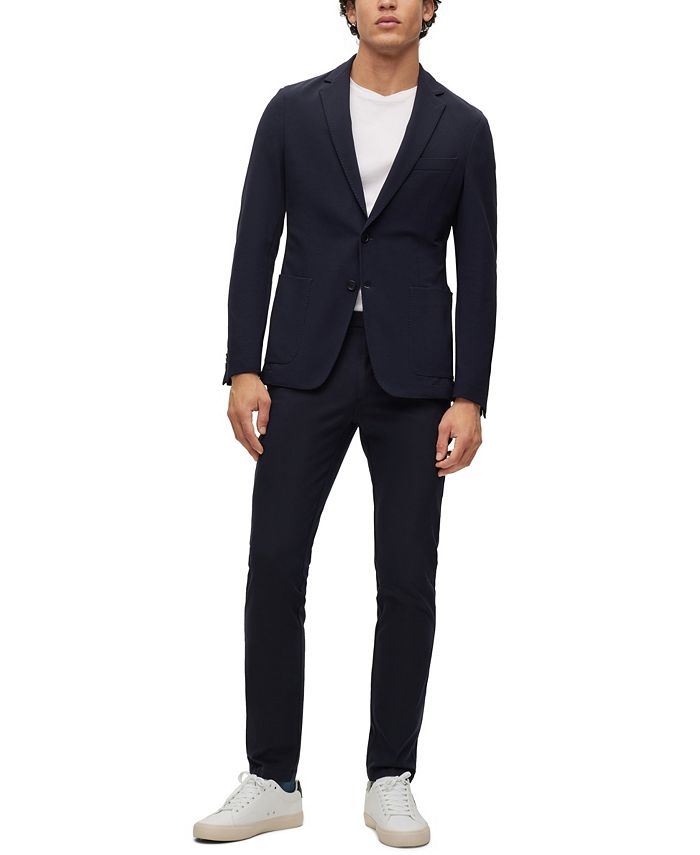 Hugo Boss Men's Slim-Fit Jacket in Micro-Patterned Performance-Stretch ...