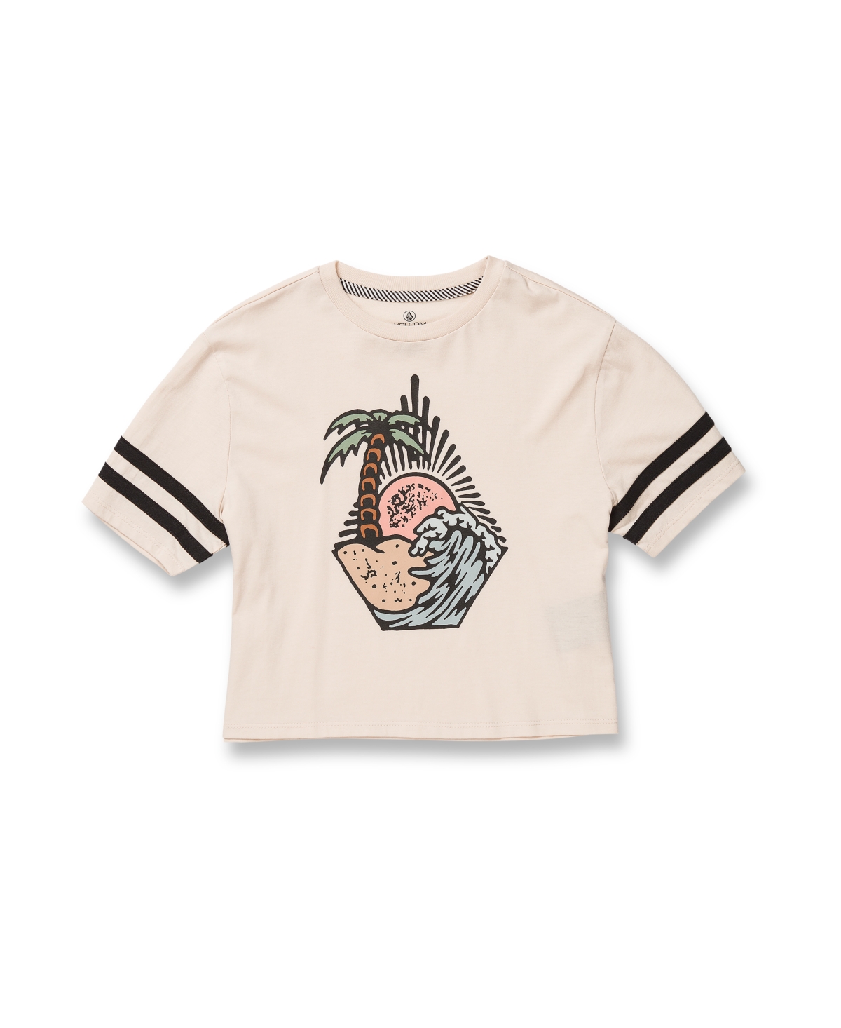 Volcom Kids' Big Girls Truly Stoked Short Sleeve T-shirt In Sand