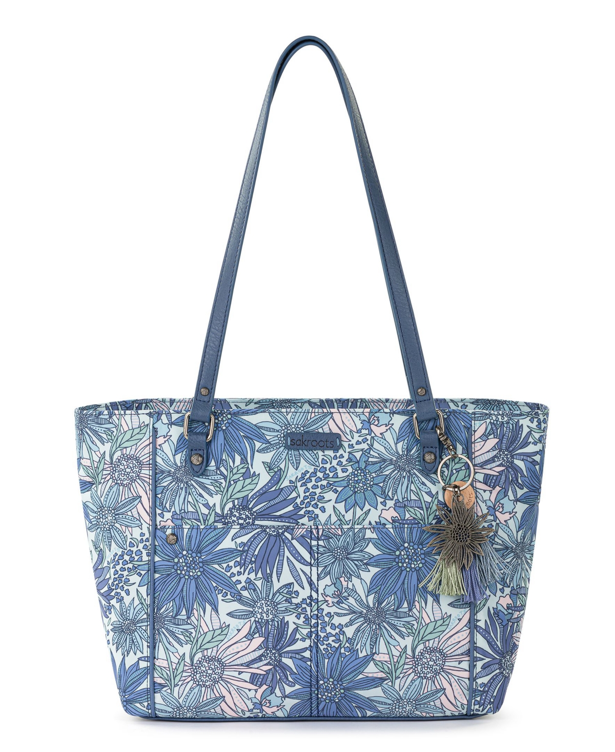 Sakroots Eco Twill Metro Tote In Denim Flower Garden ModeSens