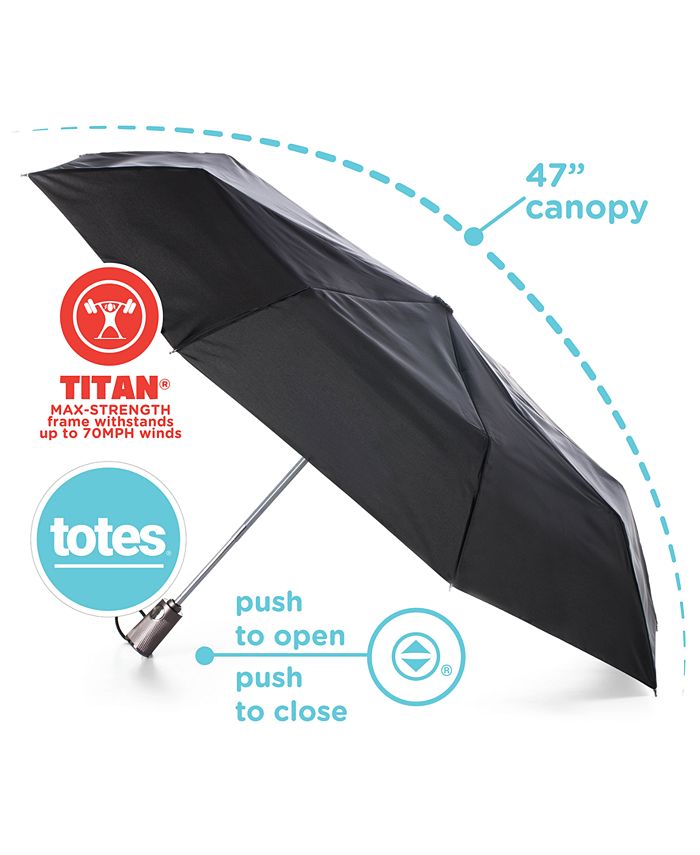 Totes Titan Large Auto Open Close Water Repellent Umbrella & Reviews