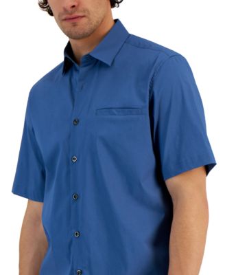 Men's Modern Classic-Fit Stretch Solid Button-Down Shirt, Created for Macy's 