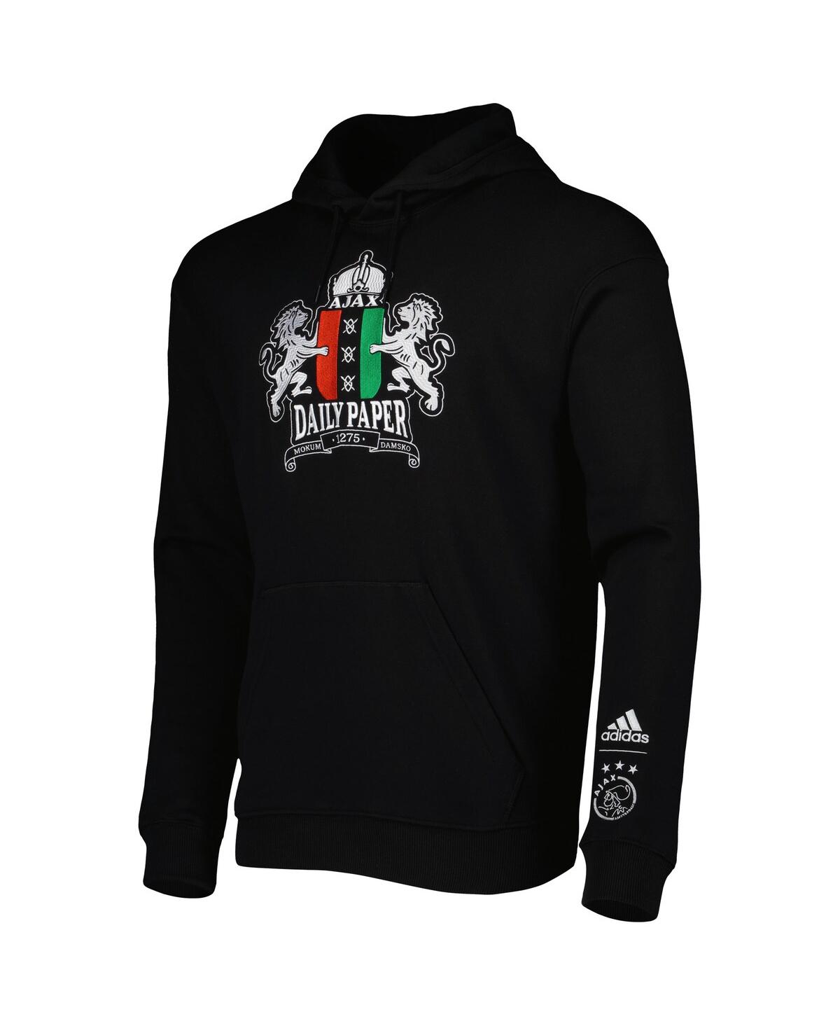 Adidas Originals Adidas Black Ajax Daily Paper Pullover Hoodie In Black