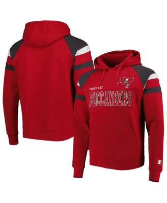 Men's Red Tampa Bay Buccaneers Draft Fleece Raglan Pullover Hoodie