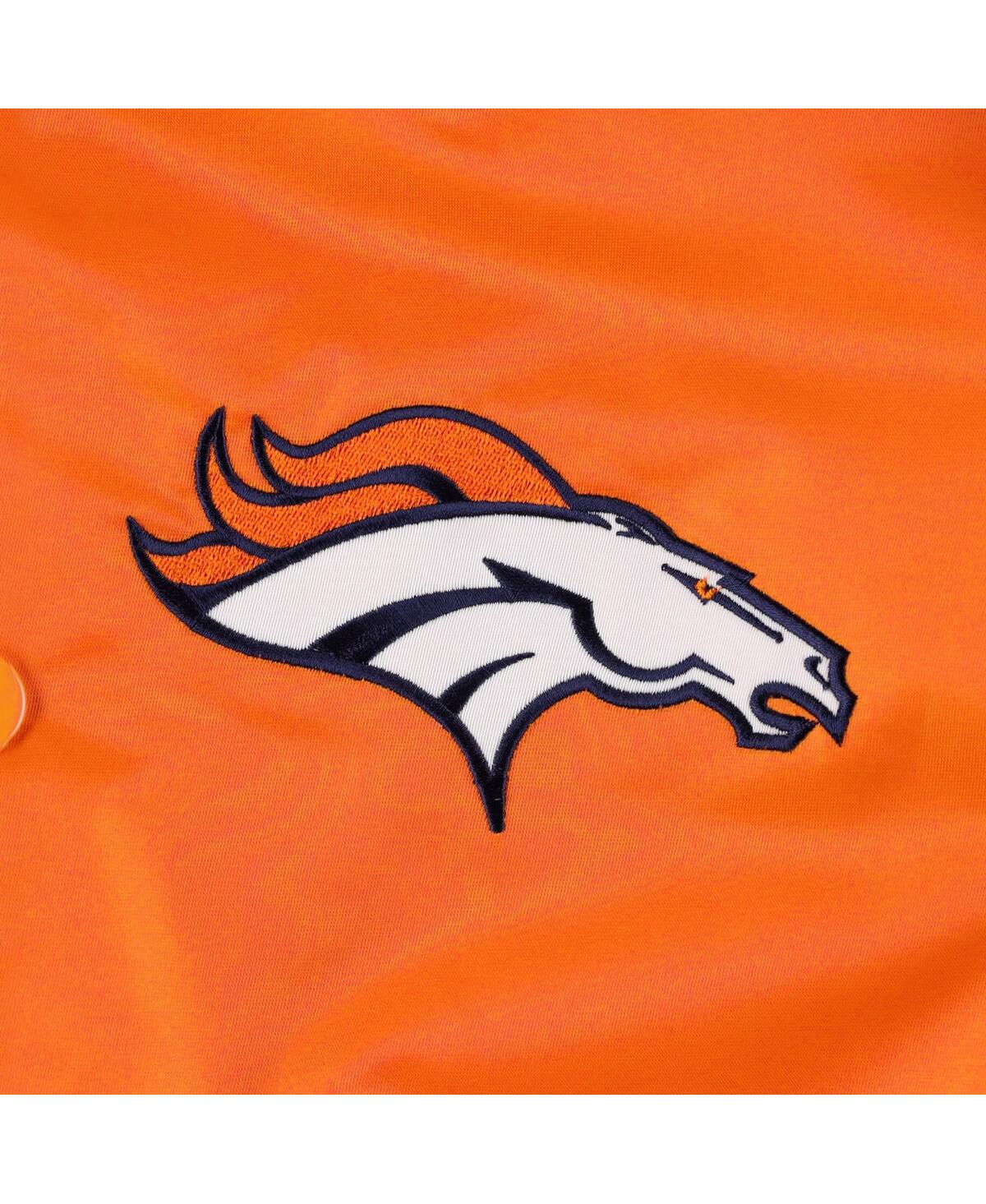 Shop Starter Men's  Orange Denver Broncos The Pick And Roll Full-snap Jacket