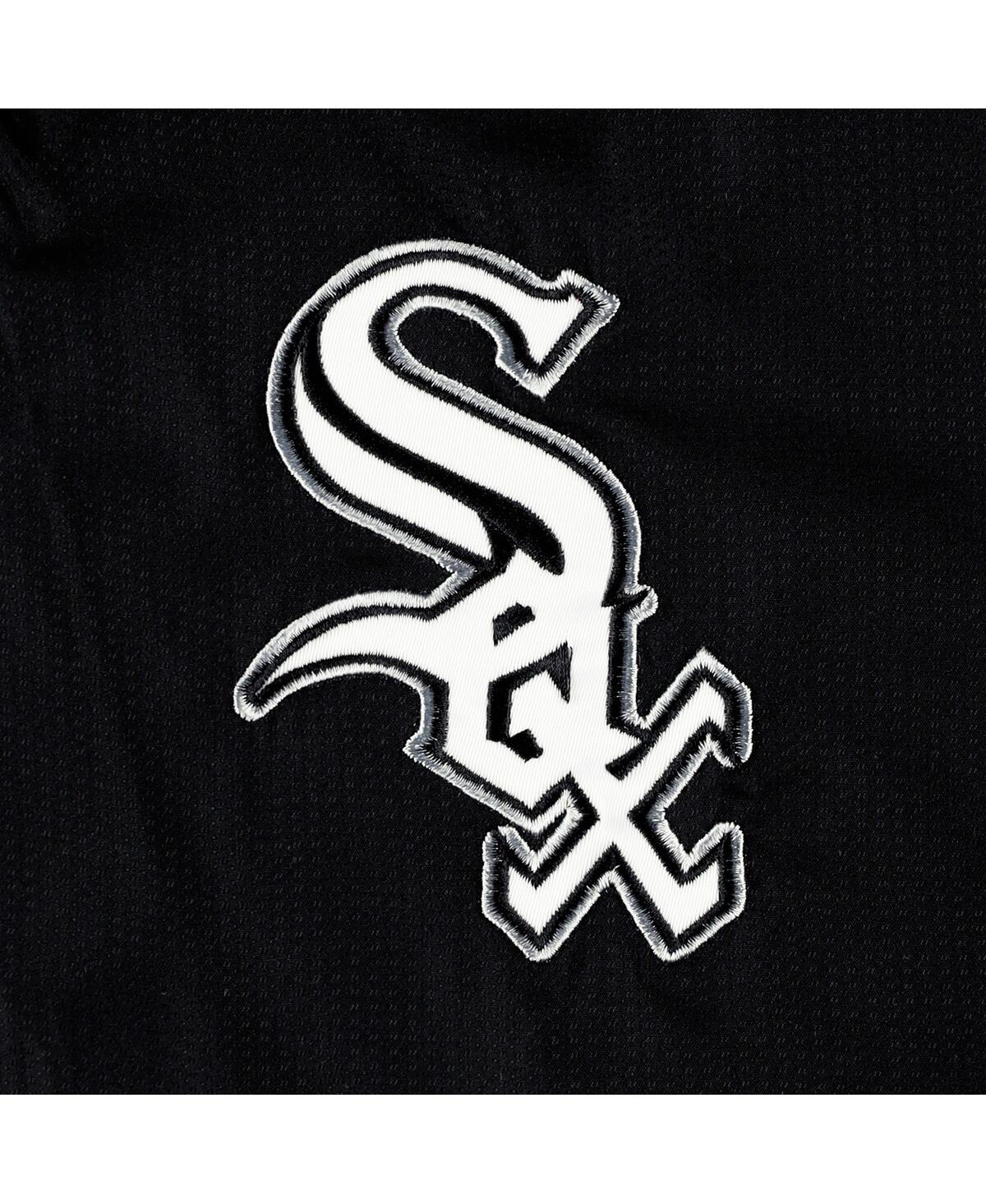 Shop G-iii Sports By Carl Banks Men's  Black, Silver Chicago White Sox Fair Catch Half-zip Hoodie In Black,silver
