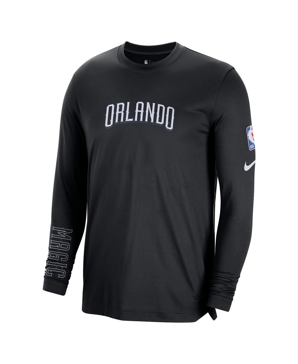 Men's Nike Black Orlando Magic 2022/23 City Edition Pregame Warmup Long Sleeve Shooting Shirt