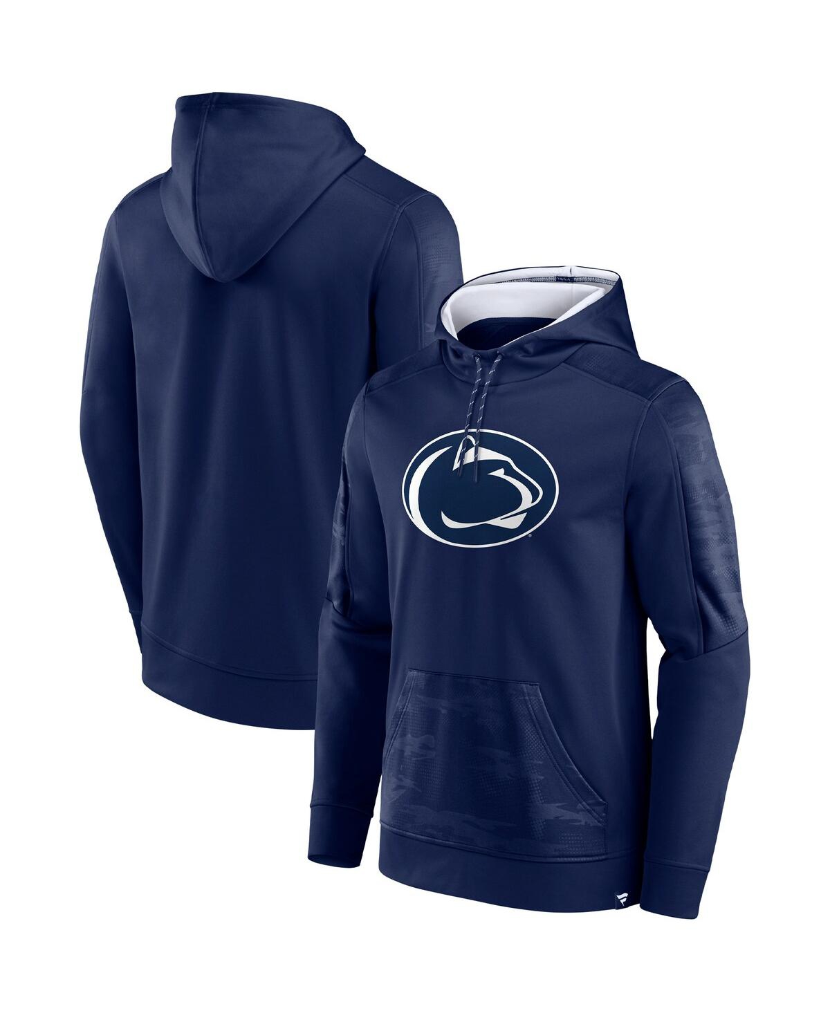 Fanatics Men's  Branded Heather Navy Penn State Nittany Lions Transitional Hoodie T-shirt