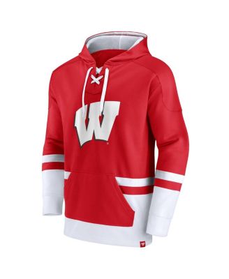Men's Red Wisconsin Badgers First Battle Pullover Hoodie