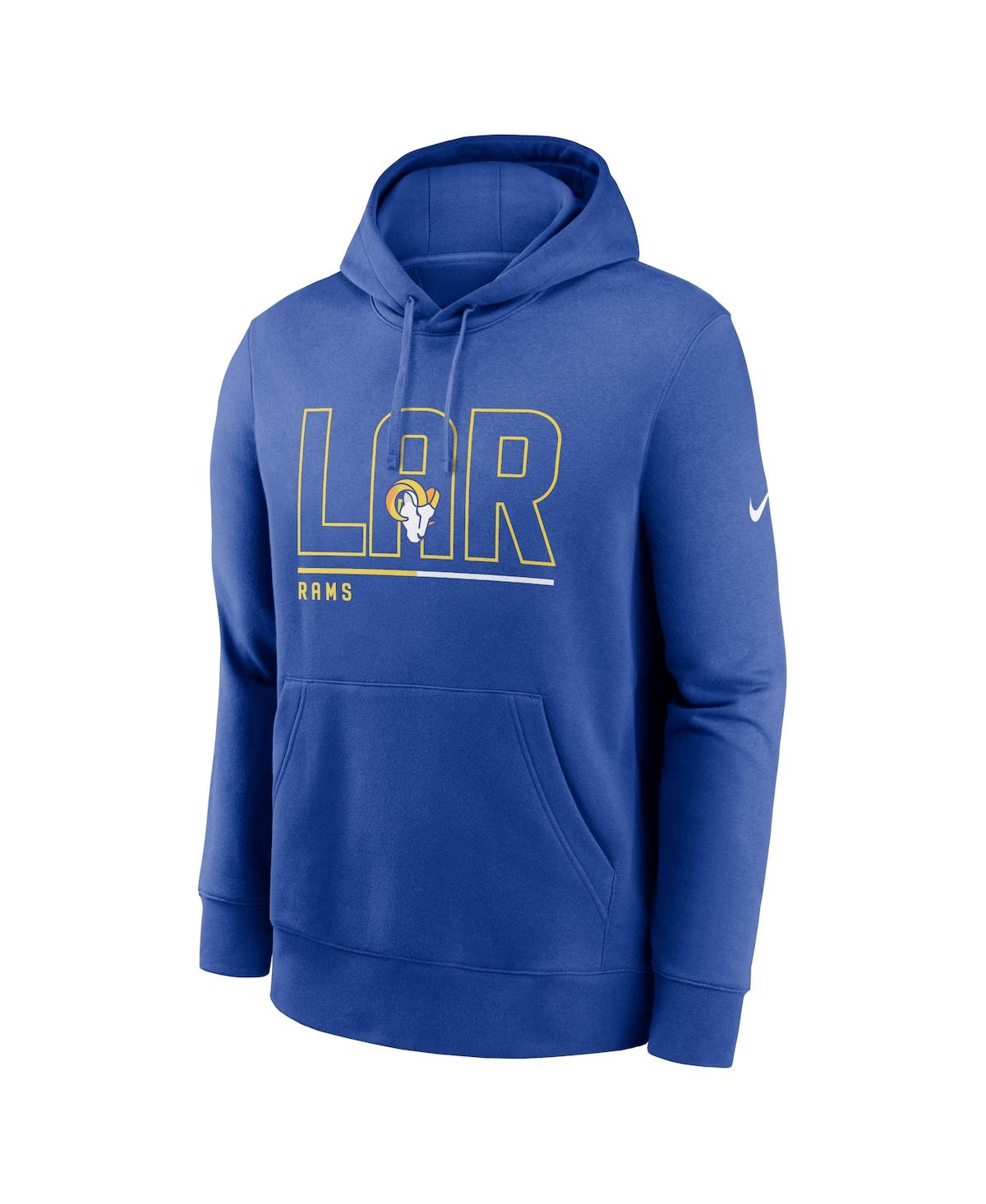 Shop Nike Men's  Royal Los Angeles Rams City Code Club Fleece Pullover Hoodie