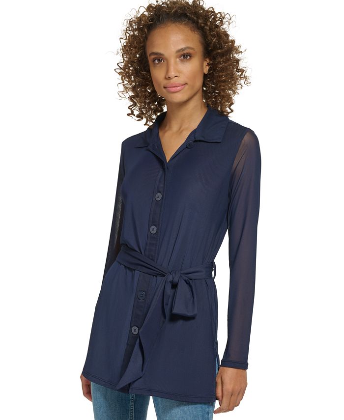 Calvin klein belted tunic clearance