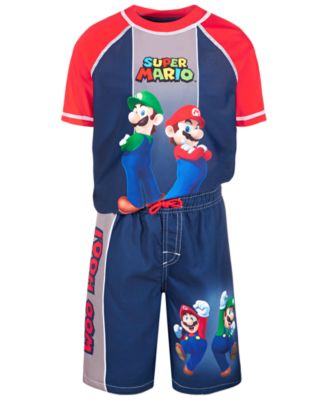 Dreamwave - Toddler Boys Super Mario Rash Guard & Swim Shorts Set