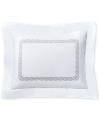 Lauren Ralph Lauren - Spencer Cable Embroidery 300-Thread Count Decorative Throw Pillow