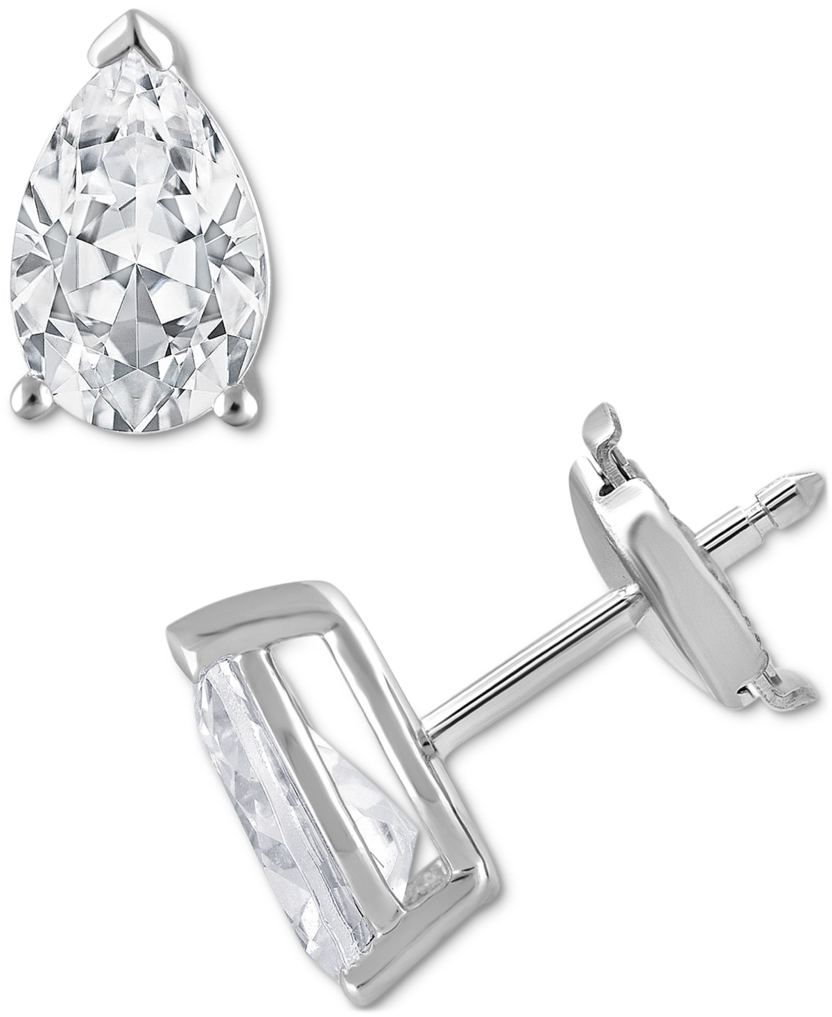 Badgley Mischka Certified Lab Grown Diamond Pear Stud Earrings (4 Ct. T.w.) In 14k Gold In White Gold