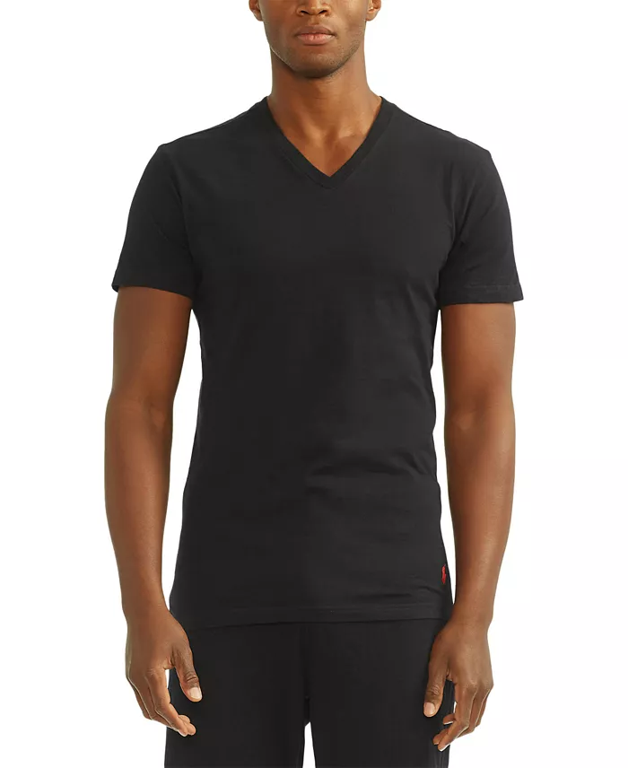Men's 3-Pack Slim Fit V-Neck Undershirts - thumbnail 4
