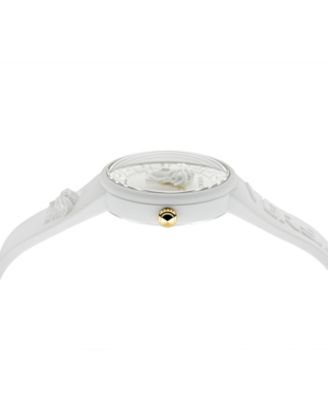 Women's Swiss Medusa Pop White Silicone Strap Watch 39mm