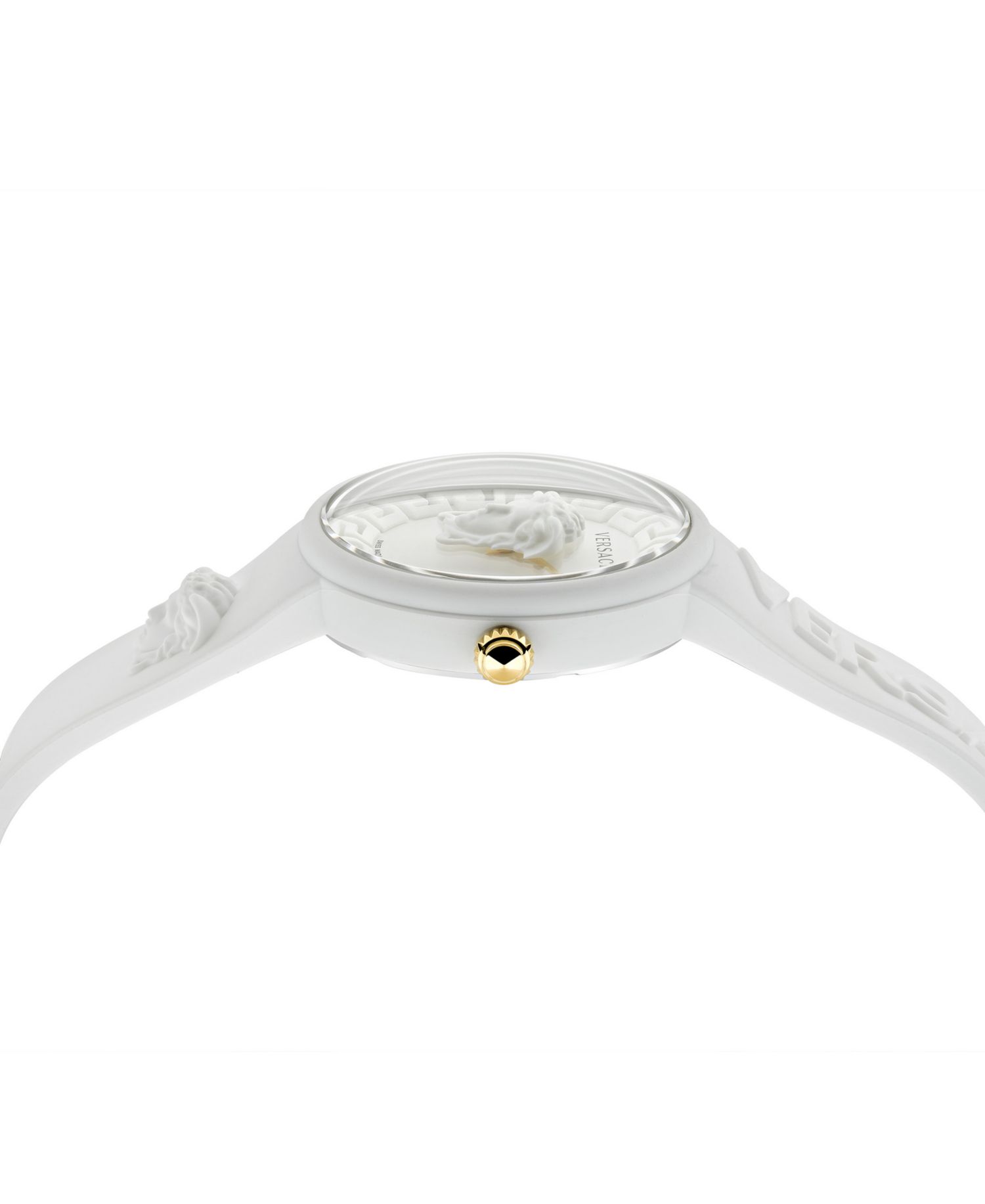 Women's Swiss Medusa Pop White Silicone Strap Watch 39mm