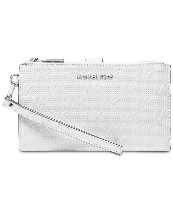 Michael Kors Metallic Gold Silver Zip Around Wristlet Wallet Cell Phone  Pocket