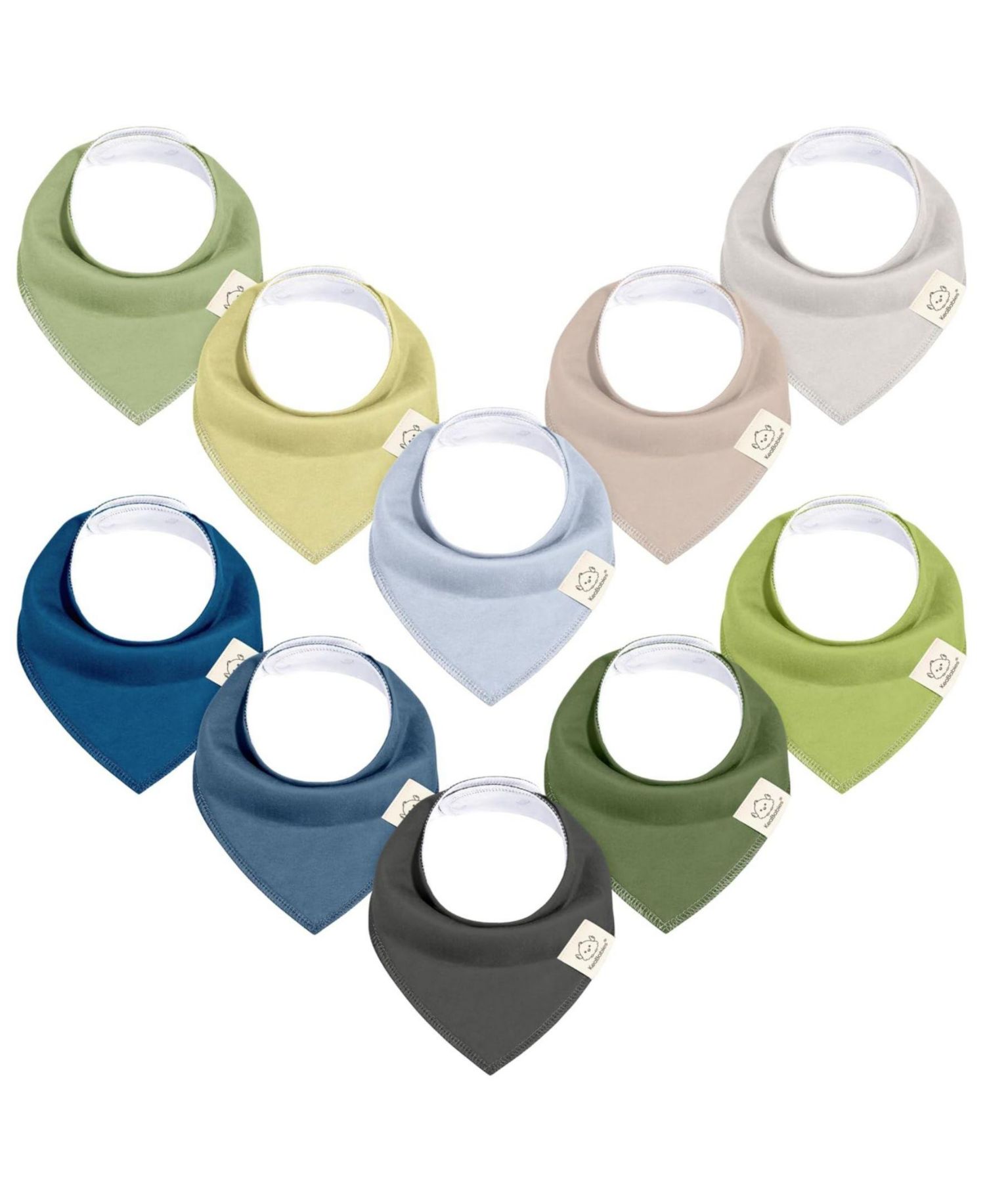 10pk Baby Bandana Bibs, Cotton Baby Drool Bibs for Baby Boy, Girl, Baby Bibs for Infant, Newborn