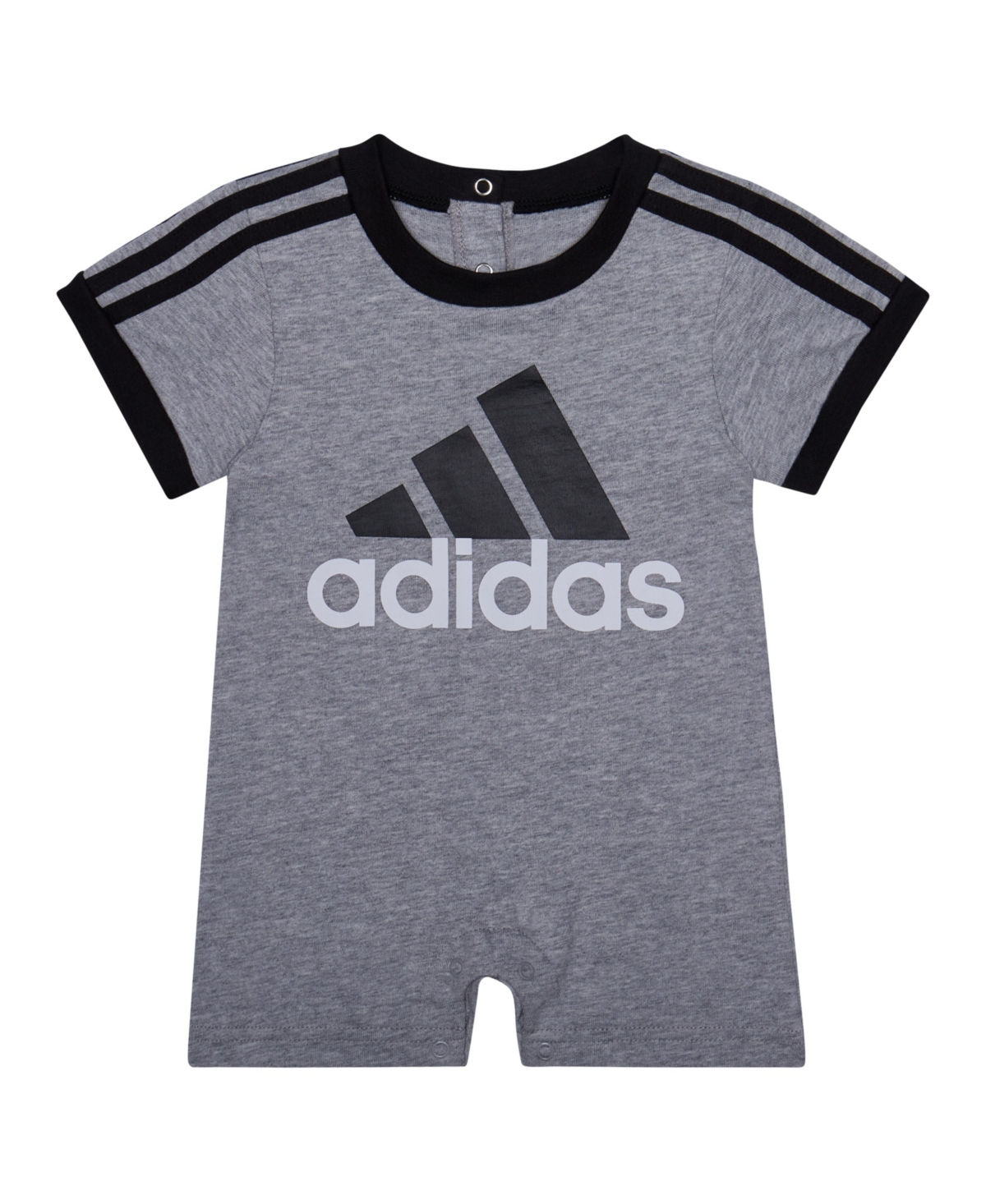Slaapzaal Haiku Dicteren Adidas Originals Adidas Baby Boys Soft 3 Stripe Short Sleeve Romper In  Medium Gray Heather | ModeSens