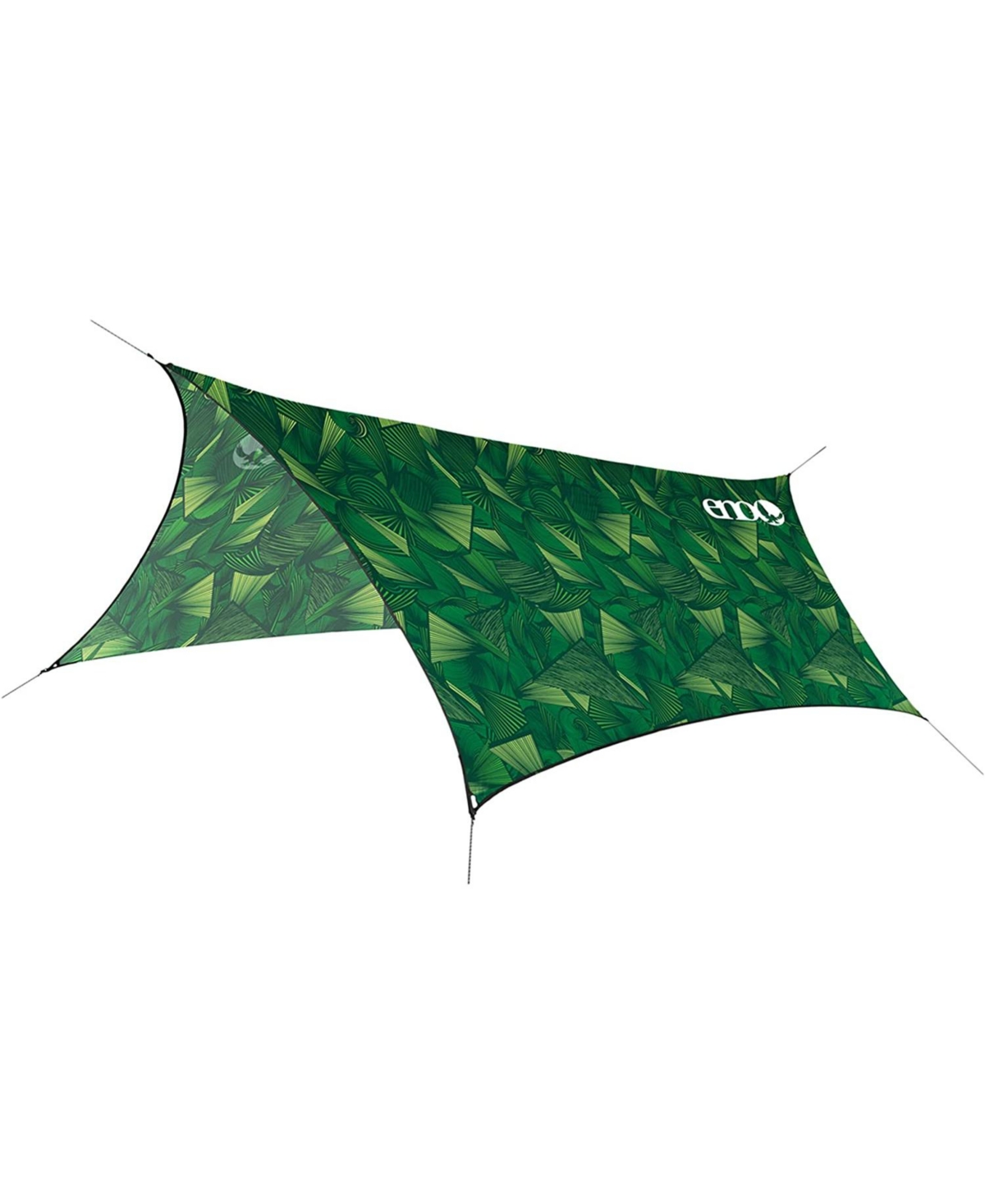 Eno ProFly Rain Tarp - Heavy-Duty Waterproof Tarp - For Camping, Hiking, Backpacking, Travel, a Festival, or the Beach - Tribal/Green