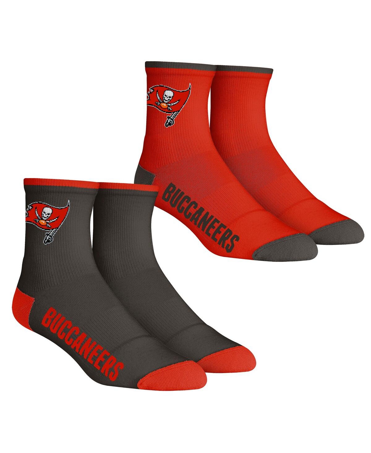 Men's Rock 'Em Socks Tampa Bay Buccaneers Core Team 2-Pack Quarter Length Sock Set - Charcoal, Red