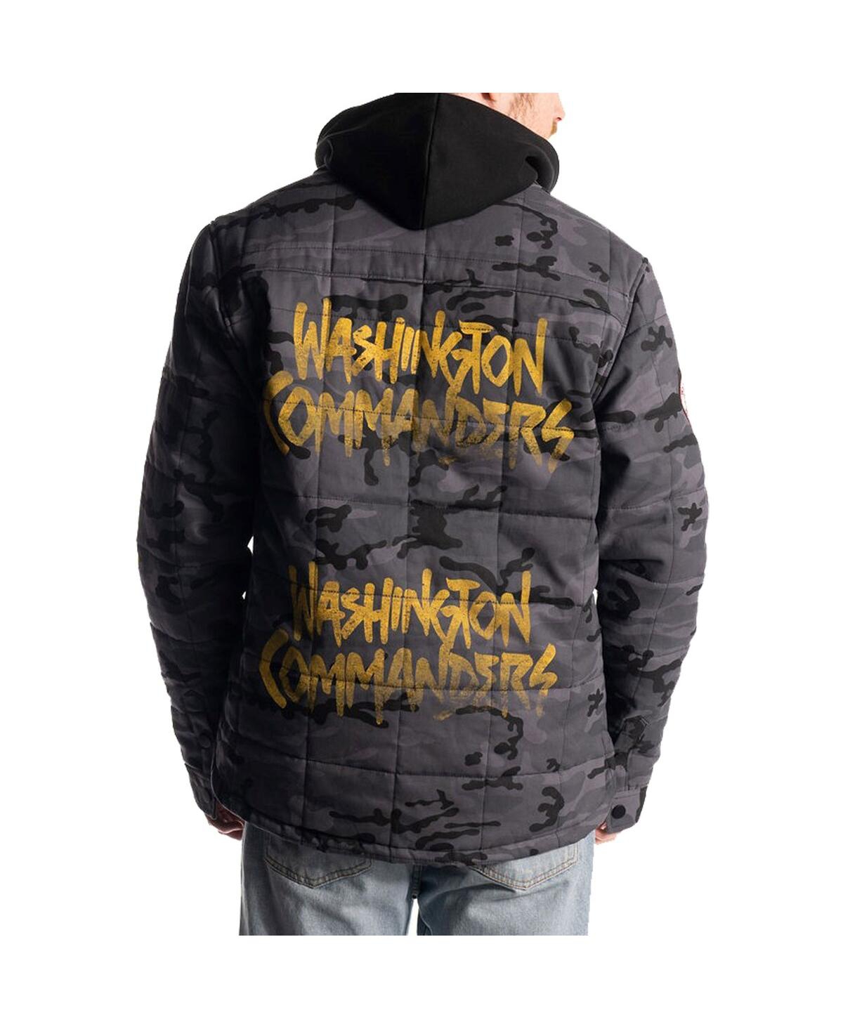 THE WILD COLLECTIVE MEN'S AND WOMEN'S THE WILD COLLECTIVE BLACK WASHINGTON COMMANDERS UTILITY FULL-SNAP JACKET 