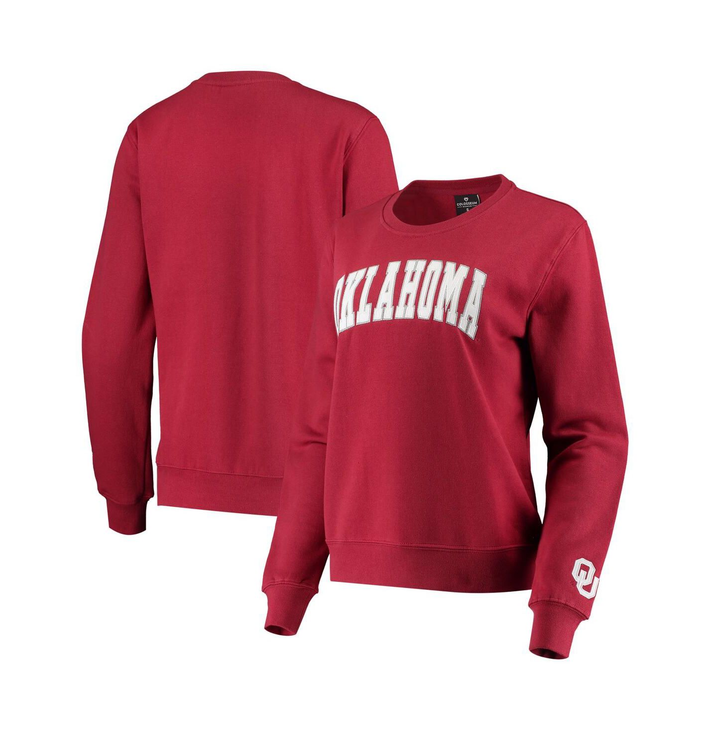 Женская толстовка Colosseum Oklahoma Sooners Campanile Pullover, цвет: Малиновый — фото 1