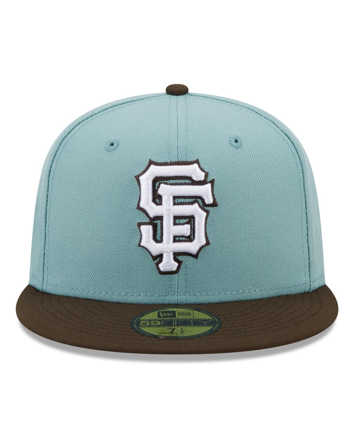 New Era Men's  Light Blue, Brown San Francisco Giants 2002 World Series Beach Kiss 59fifty Fitted Hat In Light Blue,brown