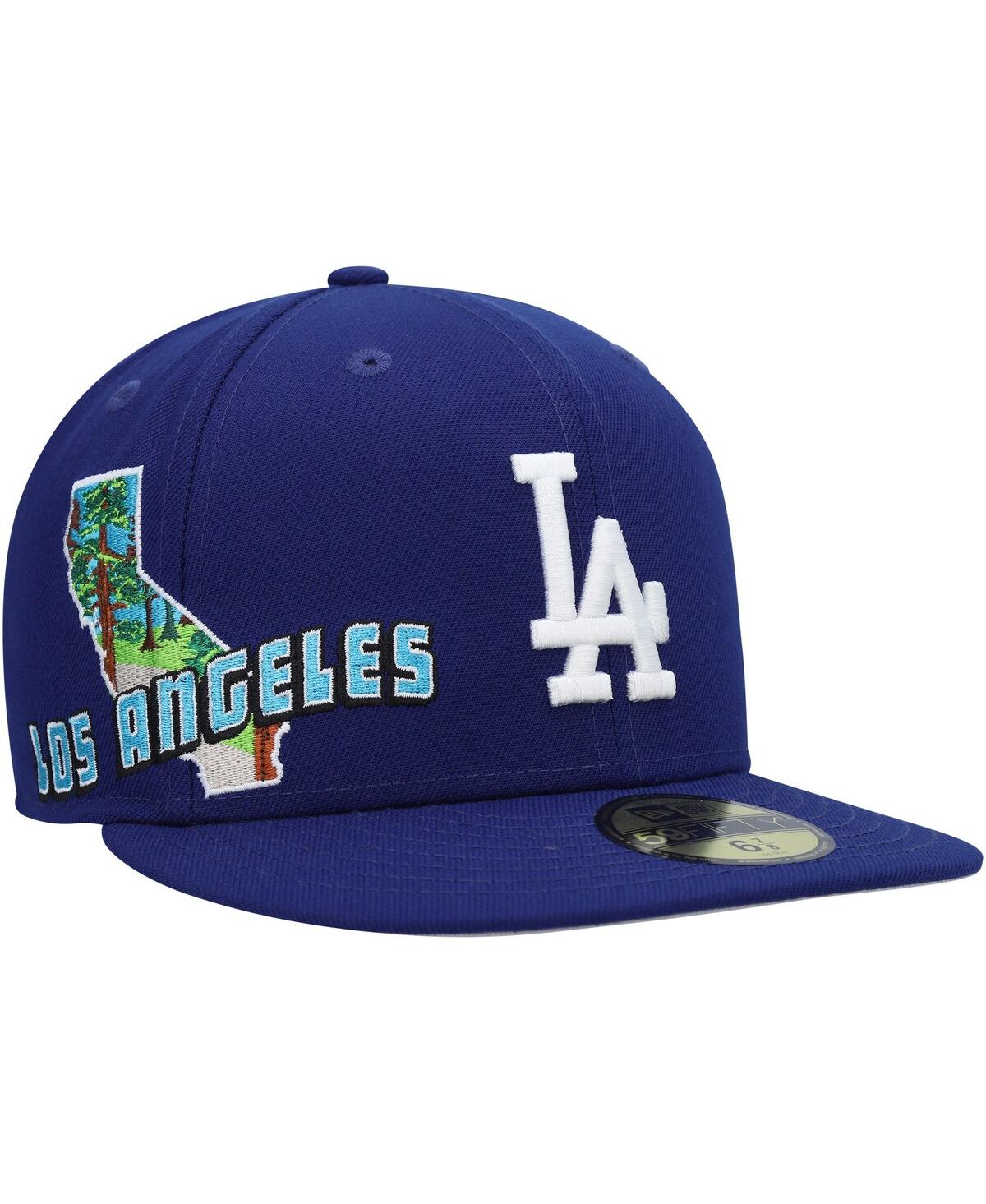 Shop New Era Men's  Royal Los Angeles Dodgers Stateview 59fifty Fitted Hat