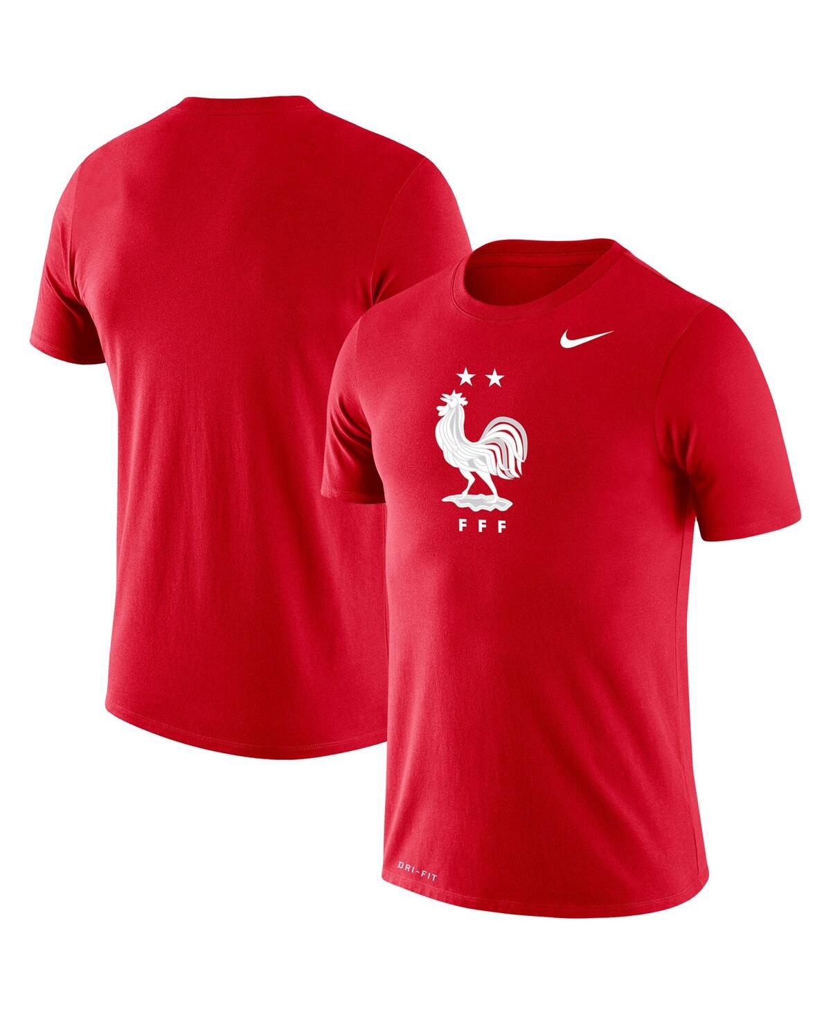 Shop Nike Men's  Red France National Team Primary Logo Legend Performance T-shirt