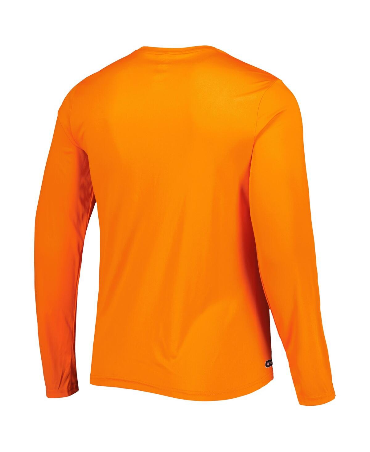 Shop New Era Men's  Orange Denver Broncos Combine Authentic Offsides Long Sleeve T-shirt