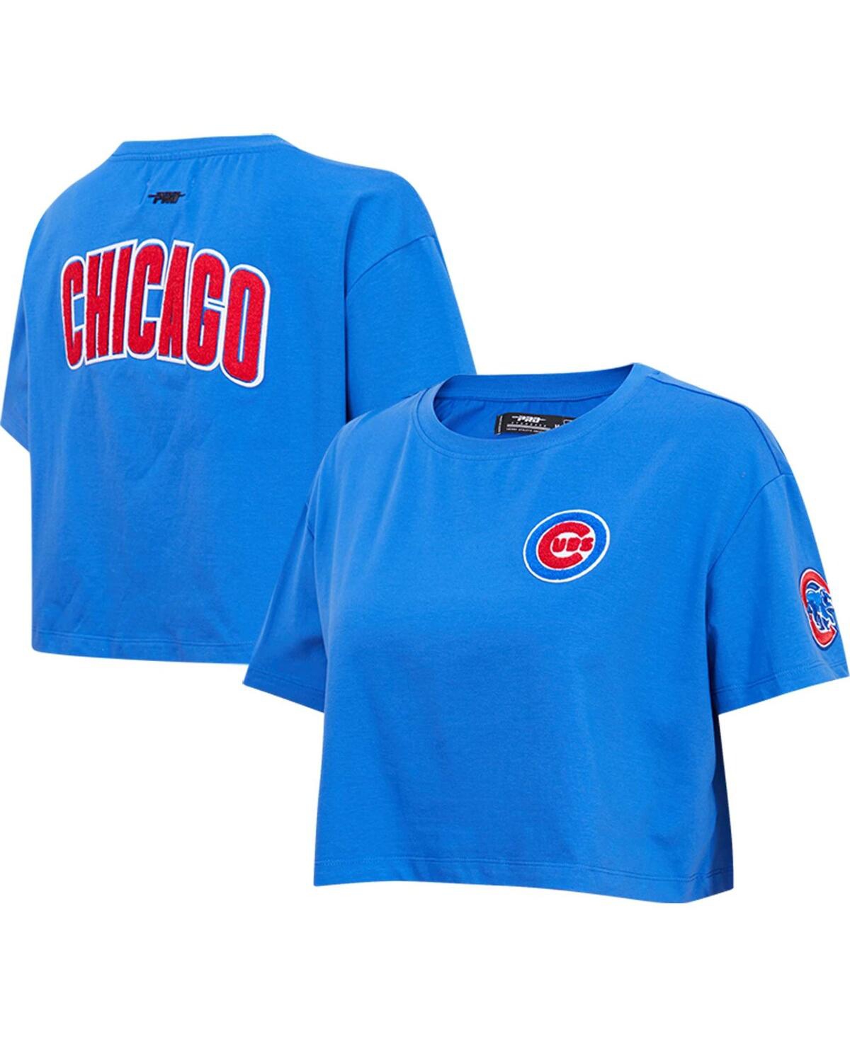 Women's Pro Standard Royal Chicago Cubs Classic Team Boxy Cropped T-shirt - Royal