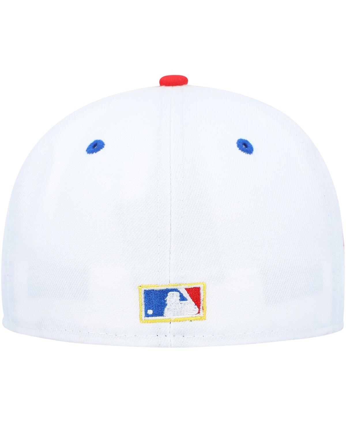 New Era Men's  White, Royal Toronto Blue Jays 30th Anniversary Cherry Lolli 59fifty Fitted Hat In White,royal