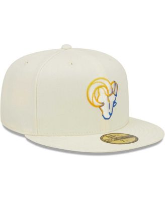 Men's Cream Los Angeles Rams Chrome Color Dim 59FIFTY Fitted Hat