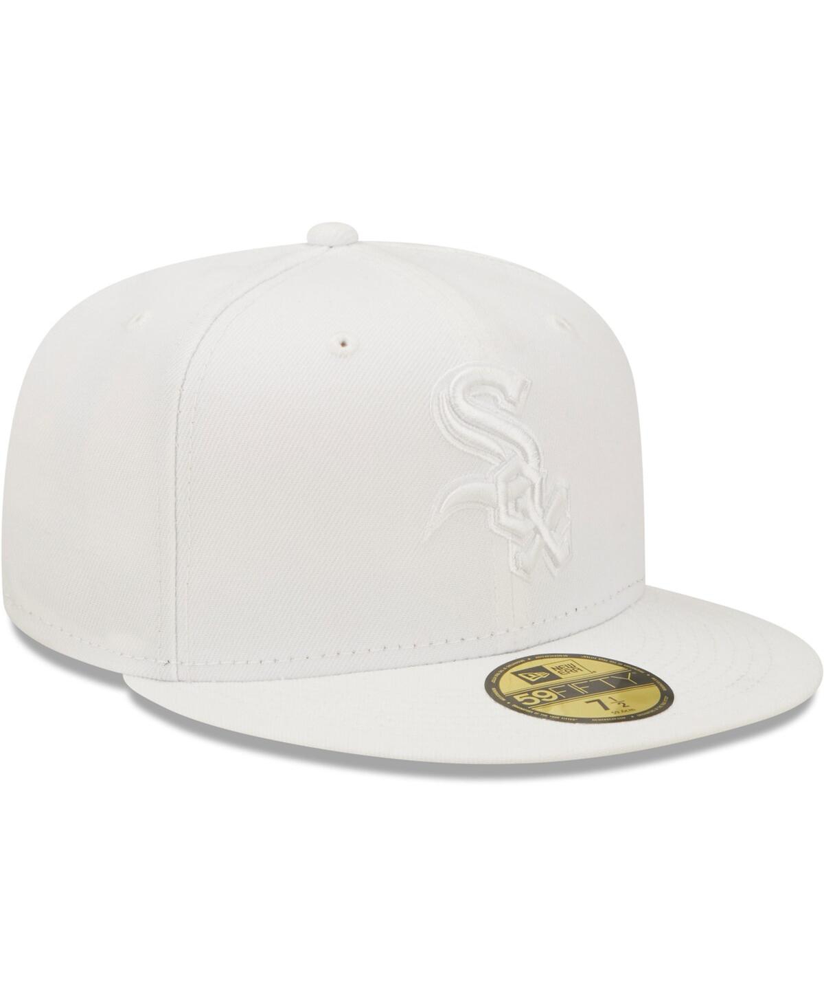Shop New Era Men's  Chicago White Sox White On White 59fifty Fitted Hat