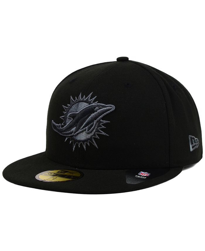 New Era Miami Dolphins Black Gray 59FIFTY Cap - Macy's