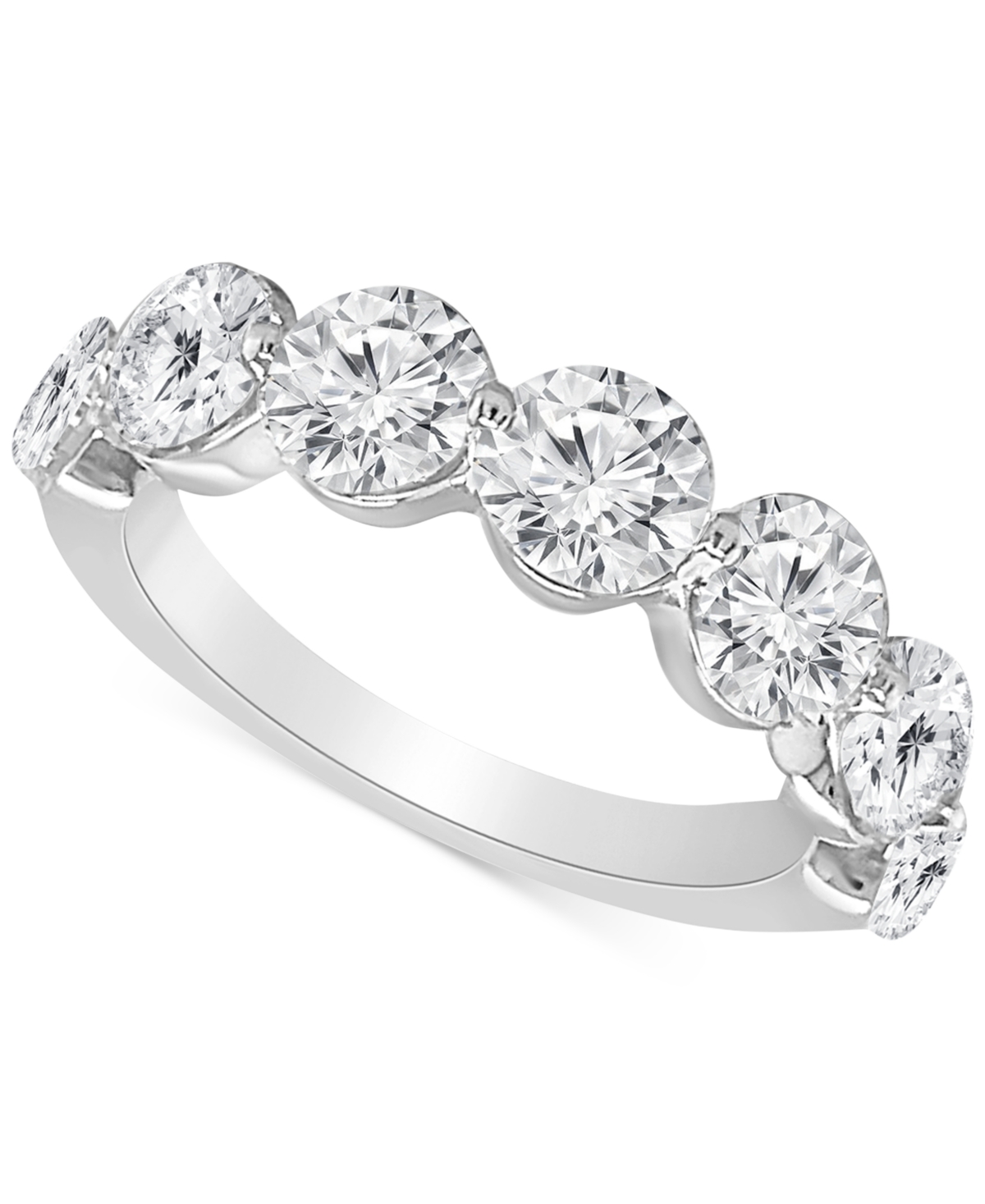 Shop Badgley Mischka Certified Lab Grown Diamond Band (3 Ct. T.w.) In 14k Gold In Metallic