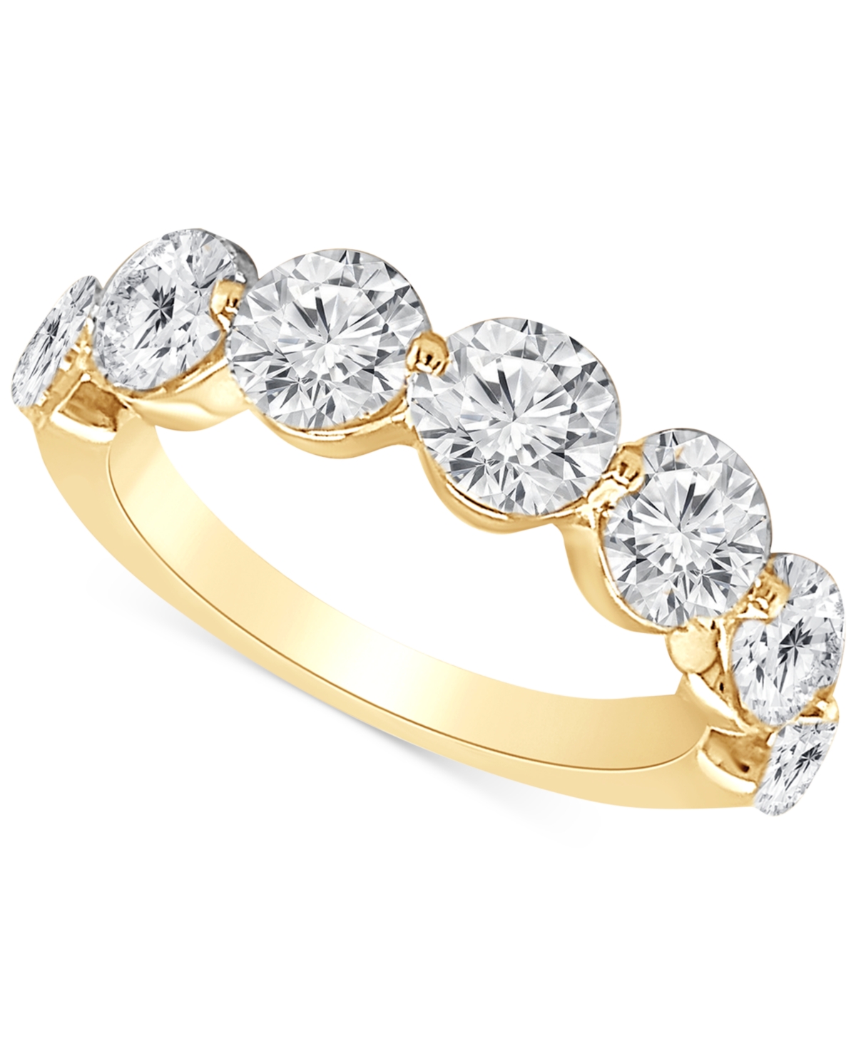 Badgley Mischka Certified Lab Grown Diamond Band (3 Ct. T.w.) In 14k Gold In Yellow Gold