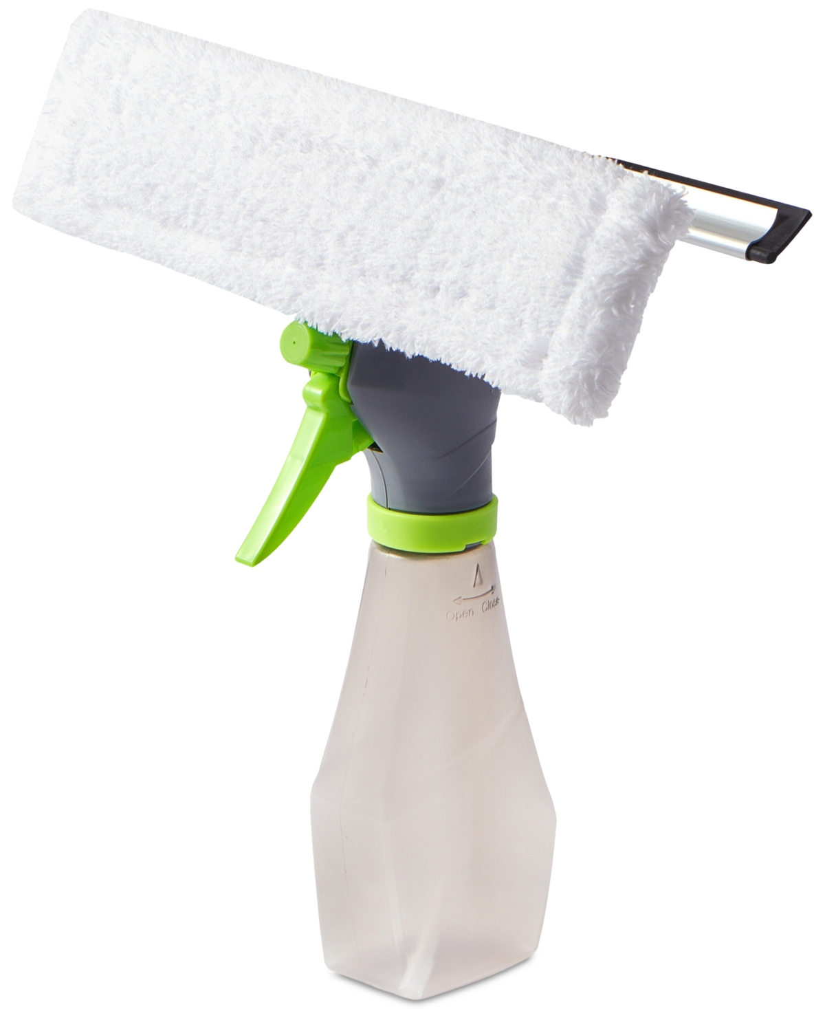 Glass Cleaner Spray Bottle with Built-in Squeegee - Lime