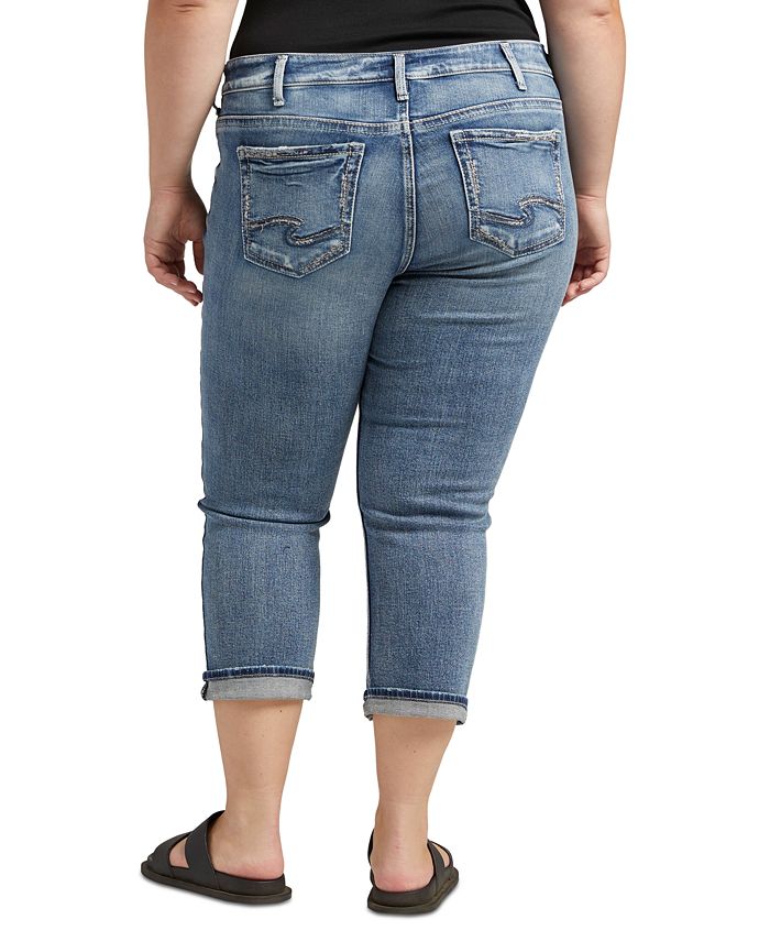 Silver Jeans Co. Plus Size Elyse MidRise Capri Jeans Macy's