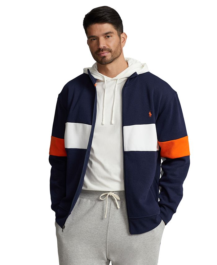 Polo Ralph Lauren Men's Big & Tall Double-Knit Mesh Track Jacket & Reviews  - Hoodies & Sweatshirts - Men - Macy's