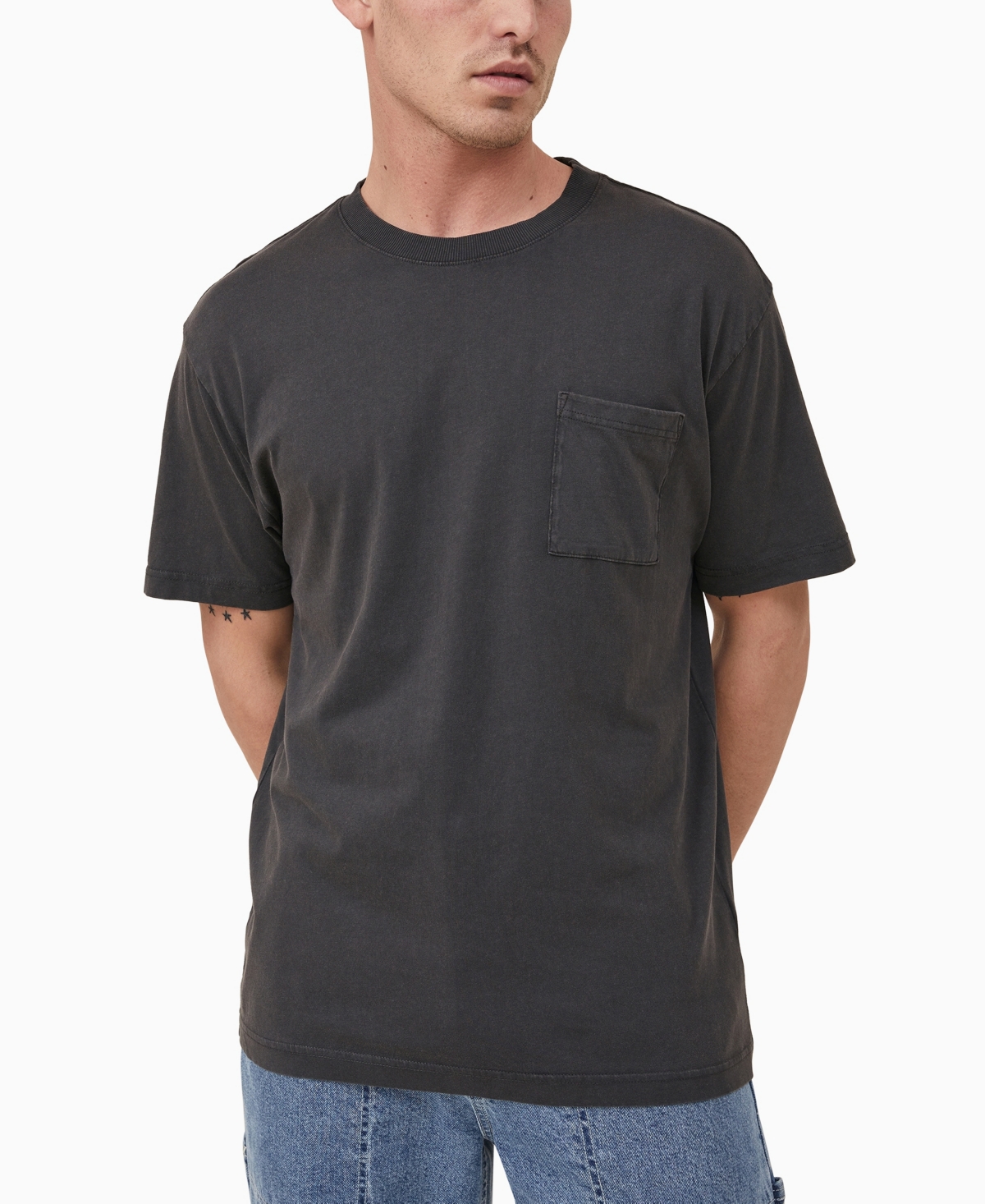 Men's Loose Fit T-Shirt - Washed Black