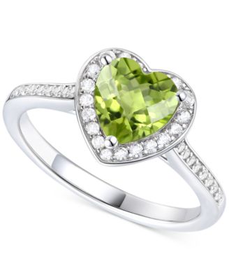 3-Pc. Set Garnet: (4 ct. t.w.) & Lab-Grown White Sapphire (3/4 ct. t.w.)Amethyst (3-1/3 ct. t.w.) Heart Pendant Necklace, Ring, & Stud Earrings in Sterling Silver (Also in Additional Gemstones)