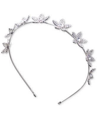 I.N.C. International Concepts - Silver-Tone Crystal Flower Headband, Created for Macy's