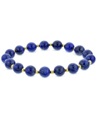 2-Pc. Set Jade Bead Bracelet & Matching Drop Earrings in 14k Gold (Also in Onyx, Tiger Eye, Turquoise, Lapis Lazuli, & Rose Quartz)