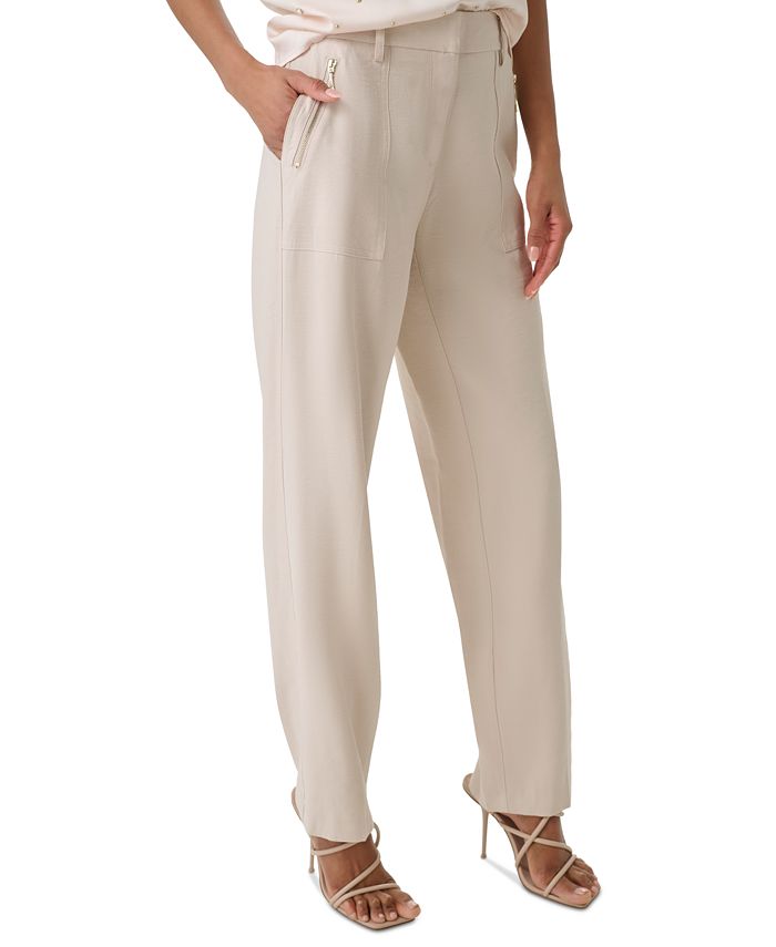 KARL LAGERFELD PARIS Women's Cargo Zip-Pocket Suit Pants - Macy's