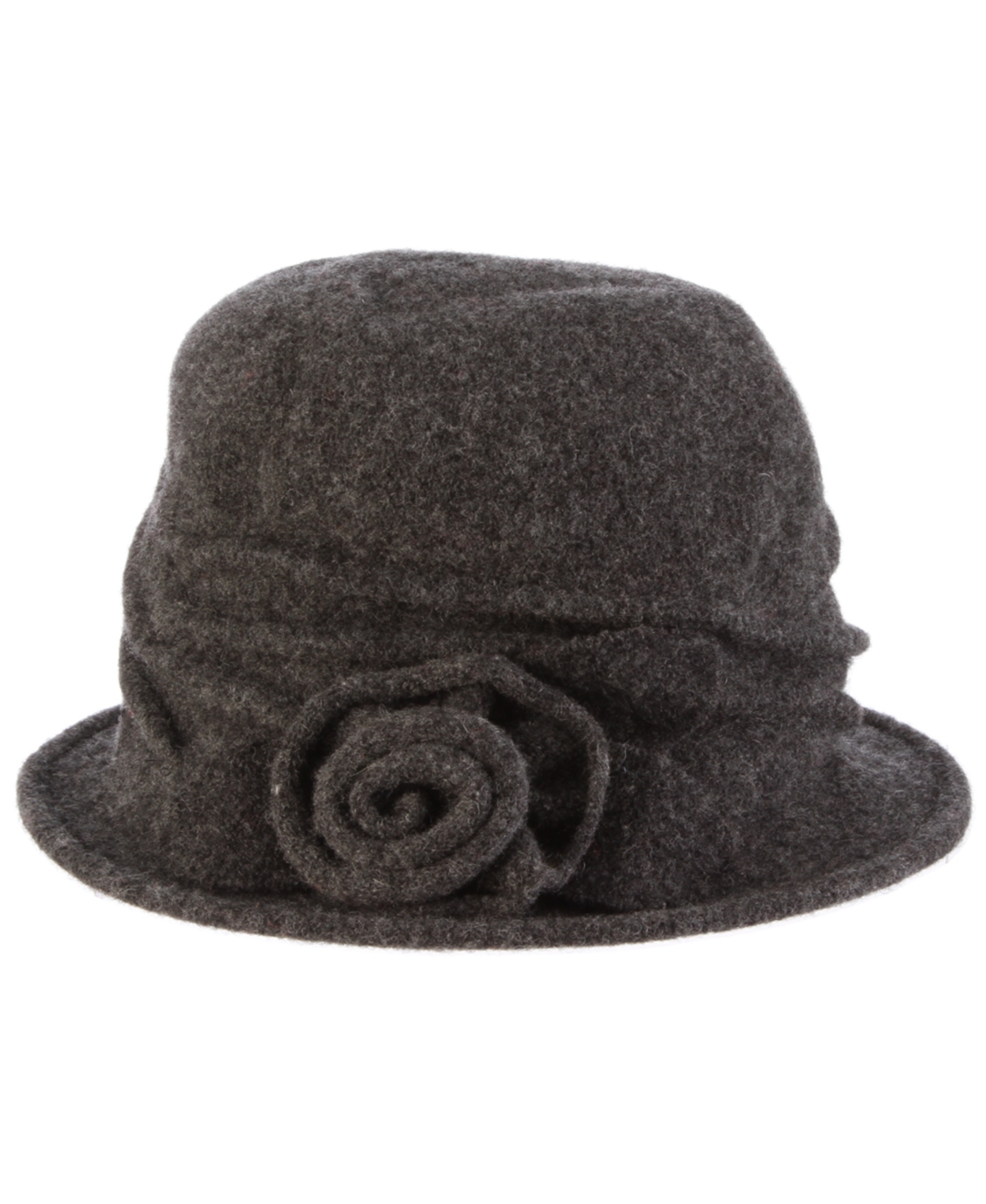 Dorfman Pacific Boiled Wool Cloche In Charcoal