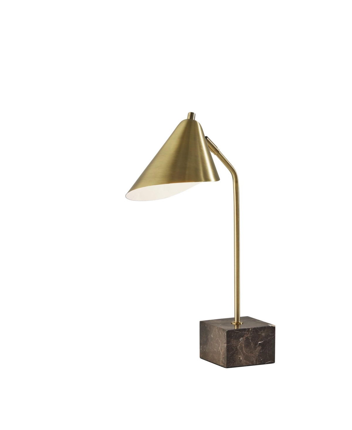 Adesso Bryn Desk Lamp In Antique-like Brass